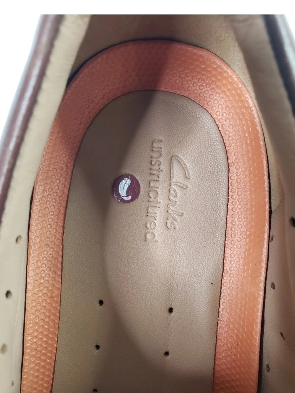 Clarks Unstructured Brown Leather Lace-Up Oxford Shoes Mens 11.5